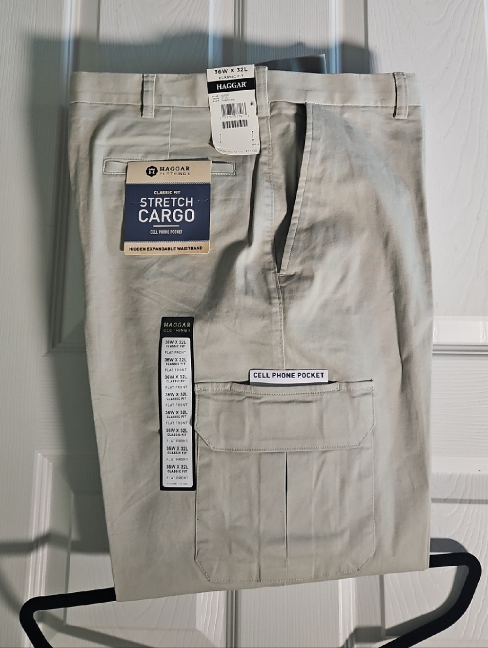 Haggar Men’s Stretch Cargo Pants - Light Beige